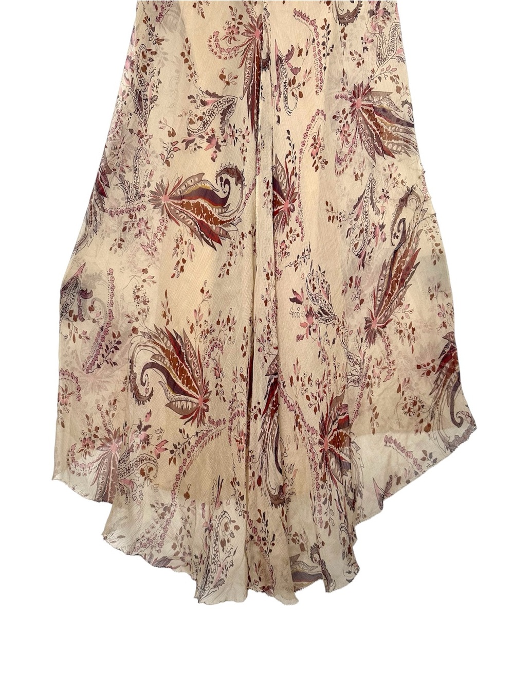 Vintage Fairycore Silk Sheer Maxi Dress High Low Goblincore Earthy Y2K Hobbit - Picture 14 of 15